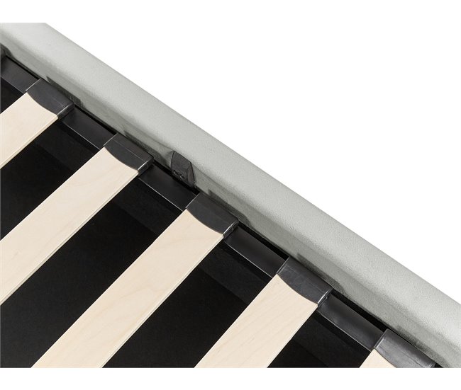 Beliani Cama com armazenamento Veludo BOUSSE 171x219 Bege