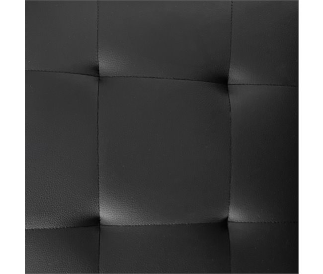 Cadeira de jantar Laci em couro sintético e cromo Preto