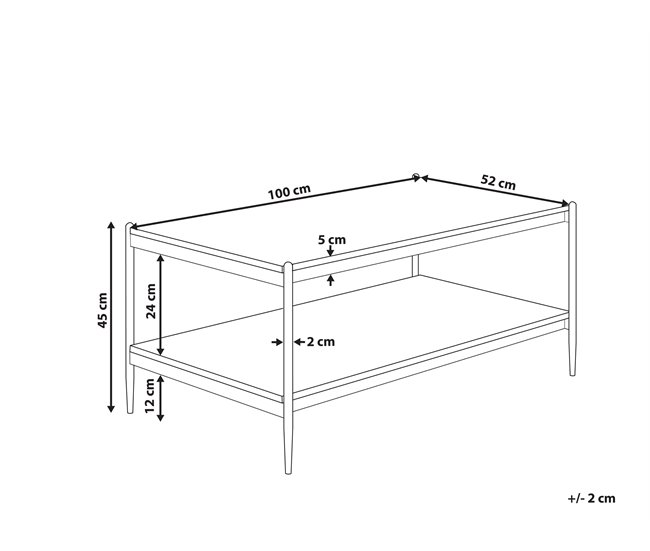 Beliani Mesa de comedor BALLINA 100x52 Castanho