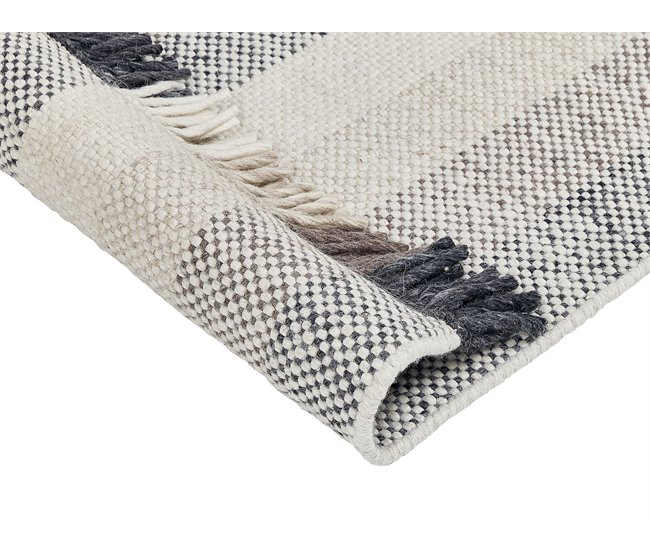 Beliani Pelos curtos EMIRLER 160x230 Branco/ Bege