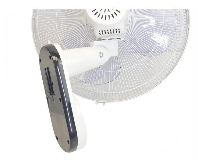 Ventilador montado na parede com temporizador e 3 velocidades Branco