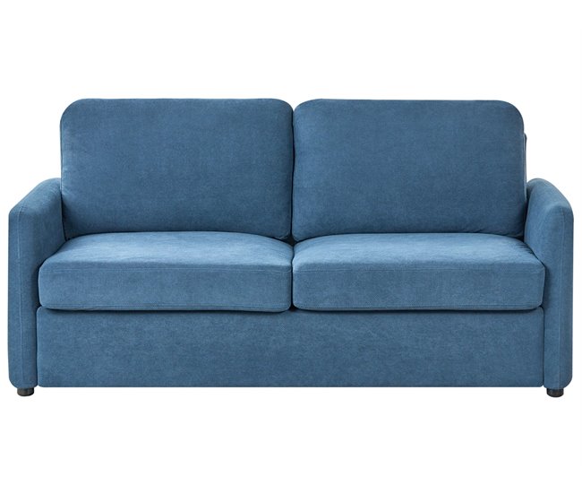 Beliani Sofá-cama Poliéster Azul