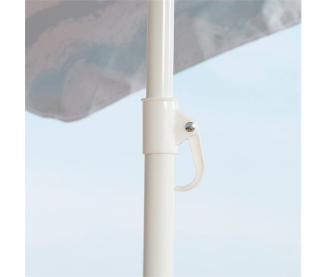 Aktive Guarda-sol de praia de 8 nervuras, ondas com revestimento Azul