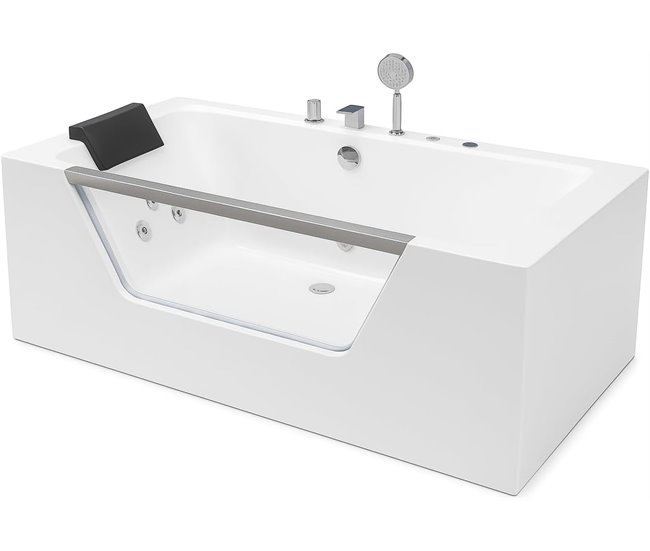 Dupi banheira de hidromassagem new cristy retangular 170x80cm 8 jatos