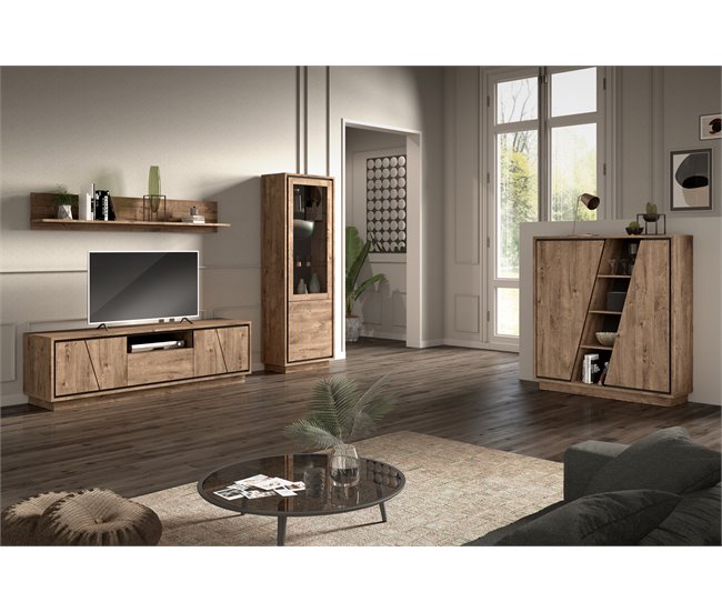 Móvel tv HELSINKI 190cm cor carvalho Madeira