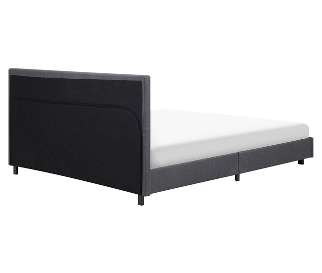 Beliani Cama de água Poliéster ALBI 175x211 Cinza