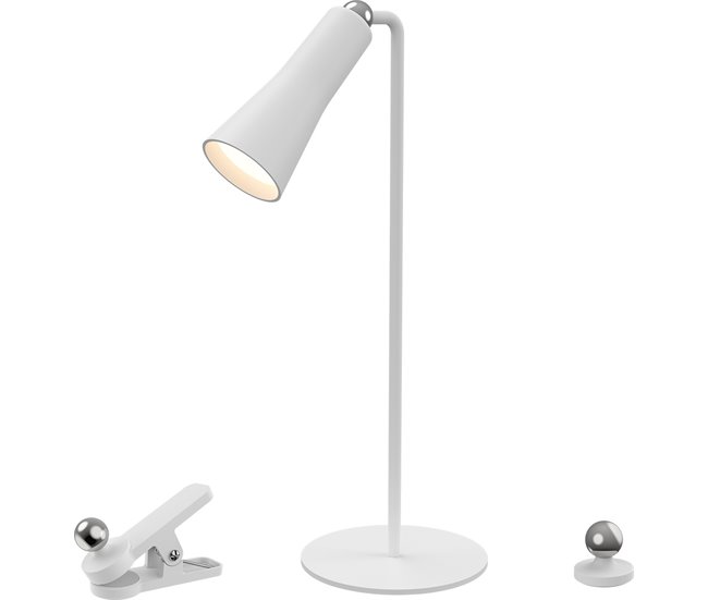 Candeeiro de secretária EASY 4 em 1 LED 4W 37,2cm Branco