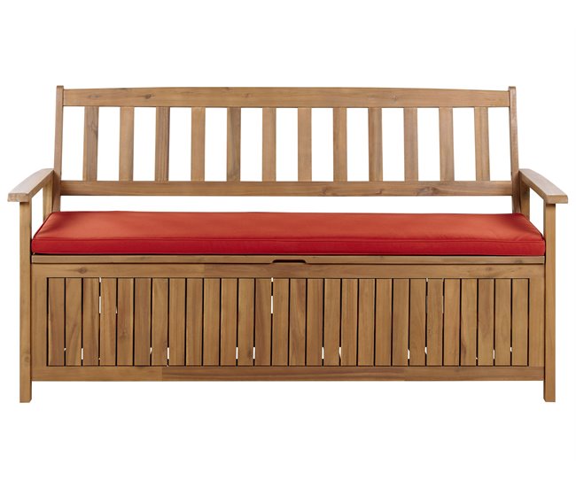 Beliani Almofada de assento para exterior SOVANA 148x45 Vermelho