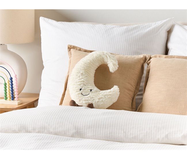 Beliani Almofada decorativa MOONLIGHTER Branco/ Bege