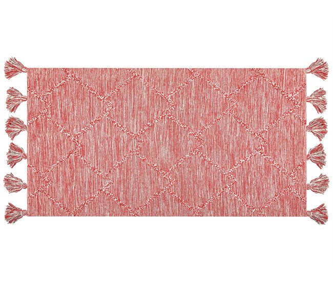Beliani Pelos curtos NIGDE 80x150 Vermelho