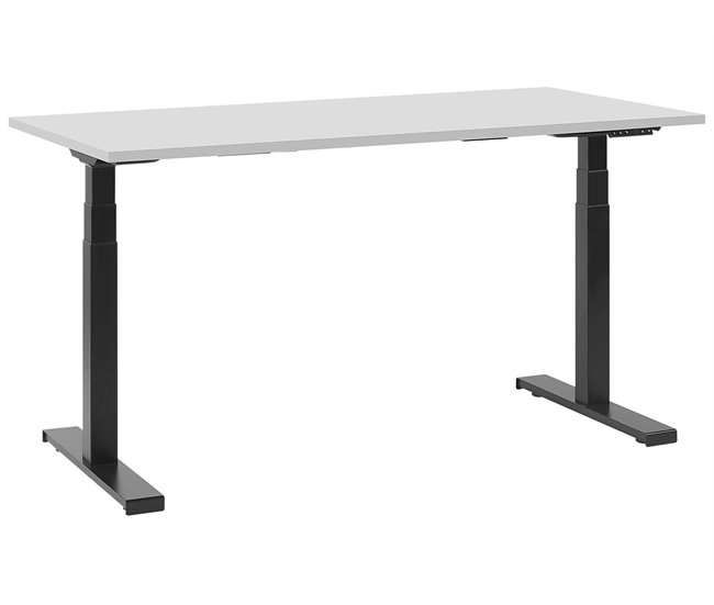 Beliani Secretária DESTIN 130x72 Cinza