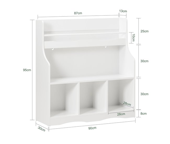 Organizador de brinquedos multifuncional KMB57-W SoBuy Branco