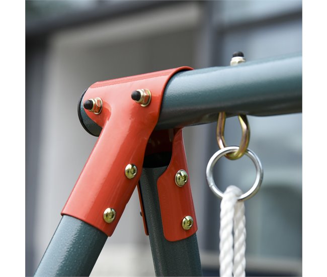 Conjunto de Baloiços para Crianças Metal, PE e PP Outsunny Multicor