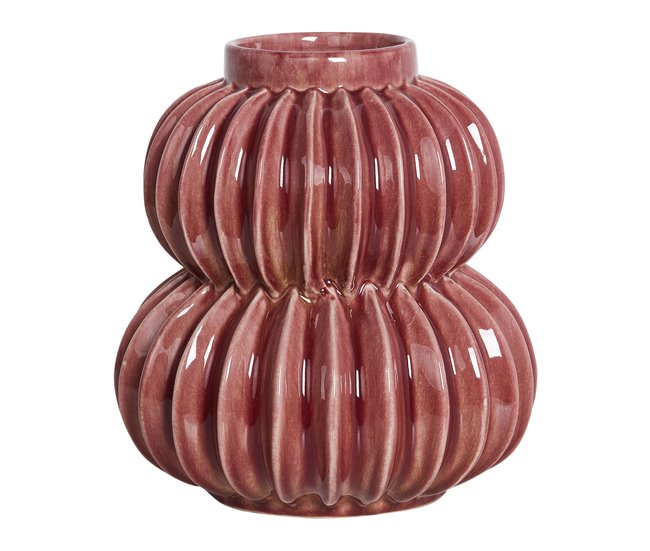 Beliani Jarro de flores WATERMOSS Vermelho