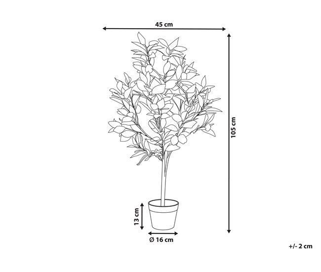 Beliani Planta artificial limoeiro Verde