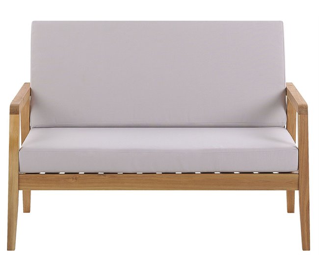Beliani Conjunto de jardín Madera de acacia PALLANO Cinza Escuro