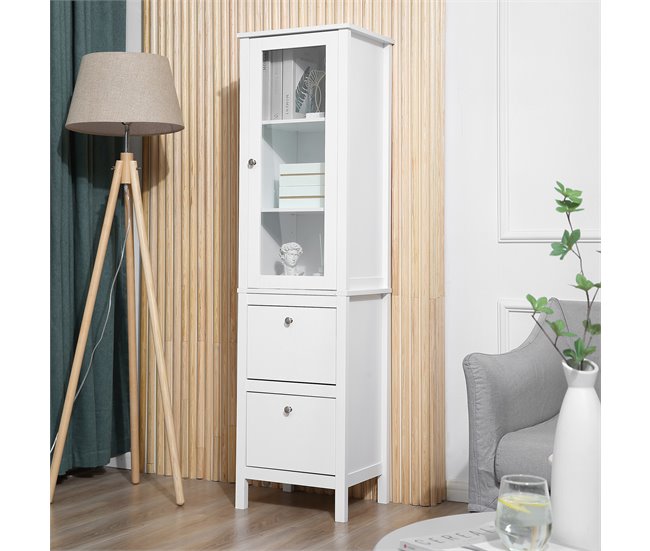 Armario Alto de banheiro MDF kleankin, casa - casa de banho Branco