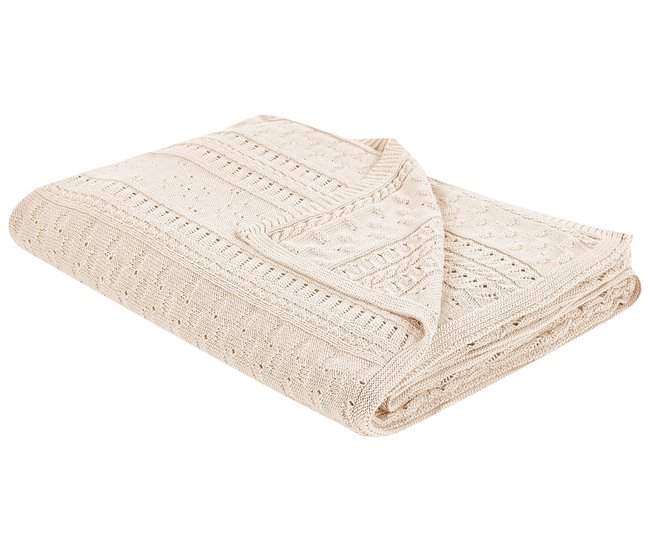 Beliani Cobertor DAULET Creme
