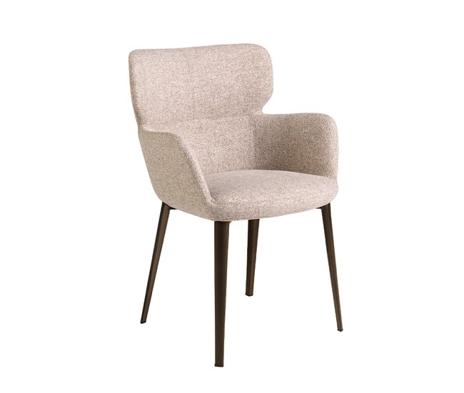 ANGEL CERDA Cadeira em tecido castanho marmoreado Castanho