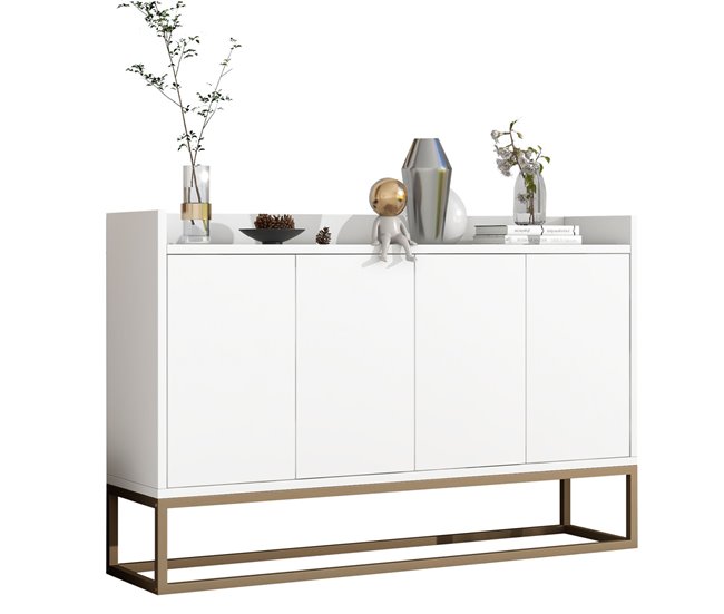 Aparador, portas, móveis de sala de jantar, sala de jantar 120 Branco