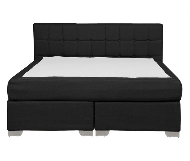 Beliani Cama continental Poliéster ADMIRAL 151x212 Preto