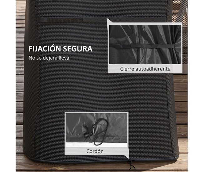Capa Protetora para Barbecue Tecido Oxford Outsunny Preto