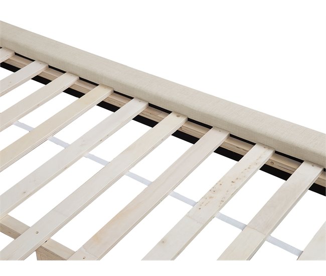 Beliani Cama Terciopelo LANNION 183x223 Bege