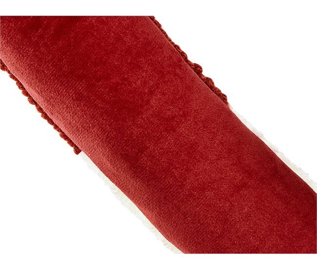 Beliani Almofada decorativa CANDY CANE Branco/ Vermelho