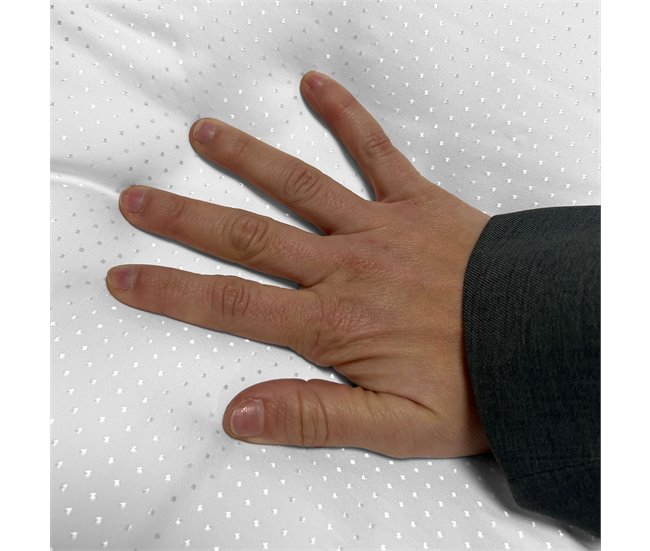 Almofada Moshy Glitter Algodão e Poliéster 105x35 Branco