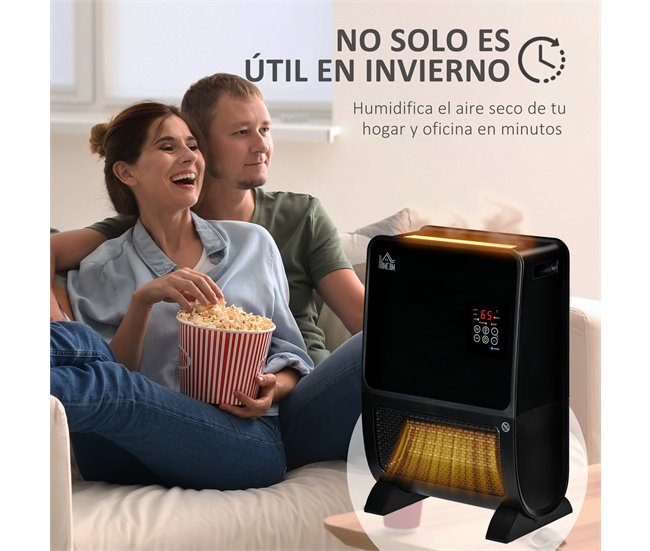 Aquecedor Elétrico HOMCOM 820-280V90 Preto