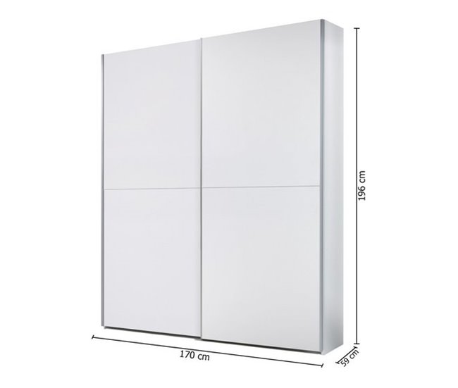  Roupeiro 2 portas de correr 196 Branco