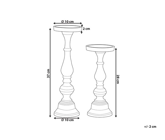 Beliani Candelabro CUBA Dourado