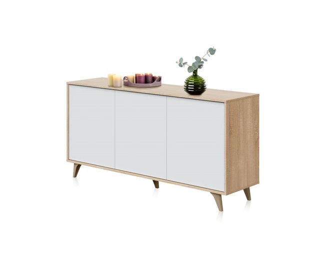 Aparador Lira 154 Natural/ Branco