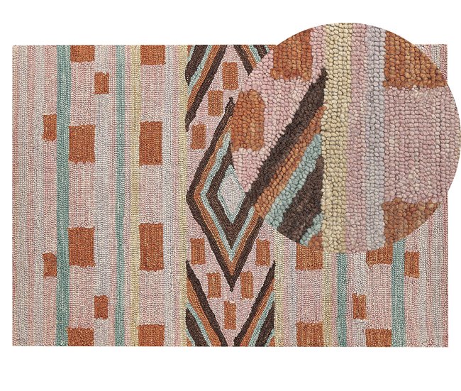 Beliani Entrelaçado YOMRA 140x200 Multicor