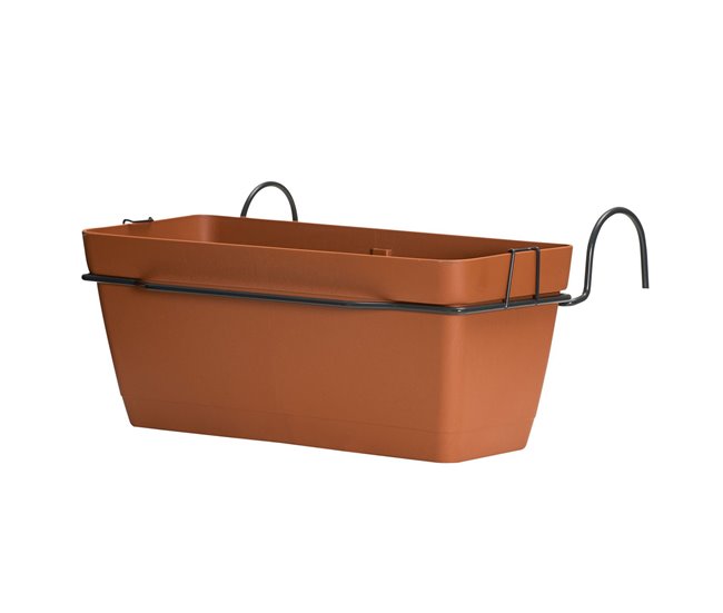 Jardineiro de 60 cm com suporte Terracota