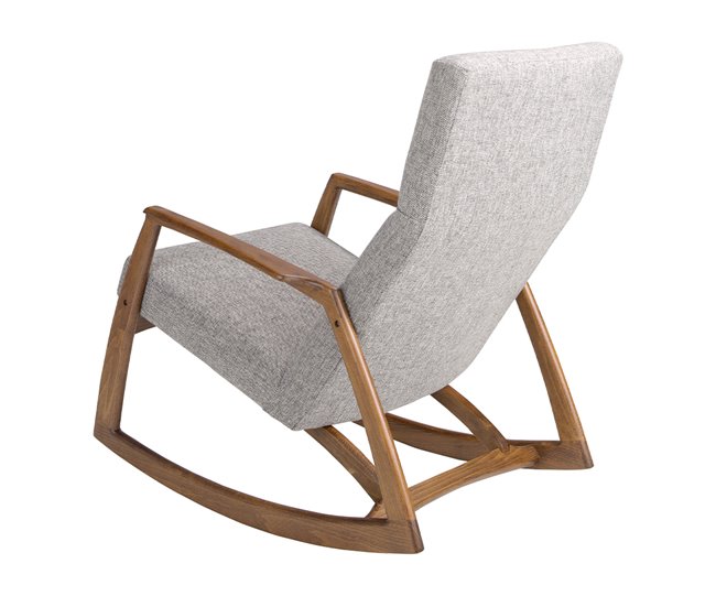 ANGEL CERDA Cadeira de baloiço em tecido cinzento Nogal