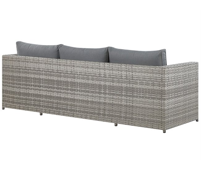 Beliani Conjunto lounge SABBIA Cinza Claro