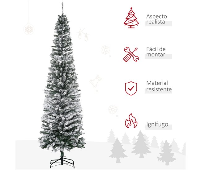 Árvore de Natal PVC e Aço HOMCOM, casa - natal Verde