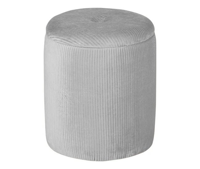 Puff redondo STYLE 40x35cm cor cinza  Cinza