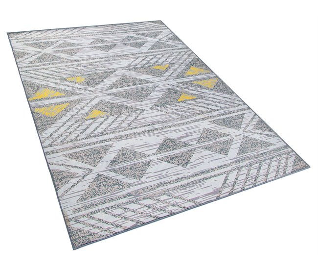 Beliani Pelos curtos KARGI 140x200 Cinza Claro