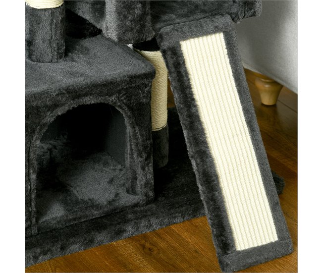 Arranhador para Gatos Aglomerado de Madeira e Sisal PawHut Cinza