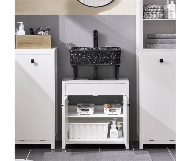 Armário debaixo do lavatório Armário de banho SoBuy PT 60 Branco