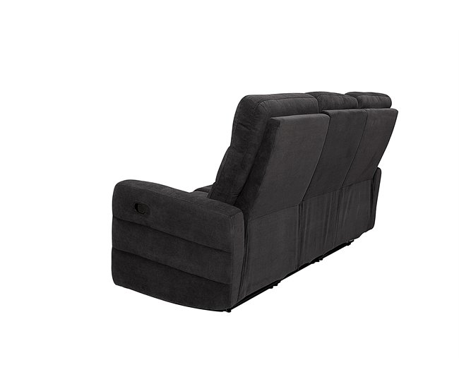 Sofá 3 lugares relax manual ZEUS cor cinza Cinza