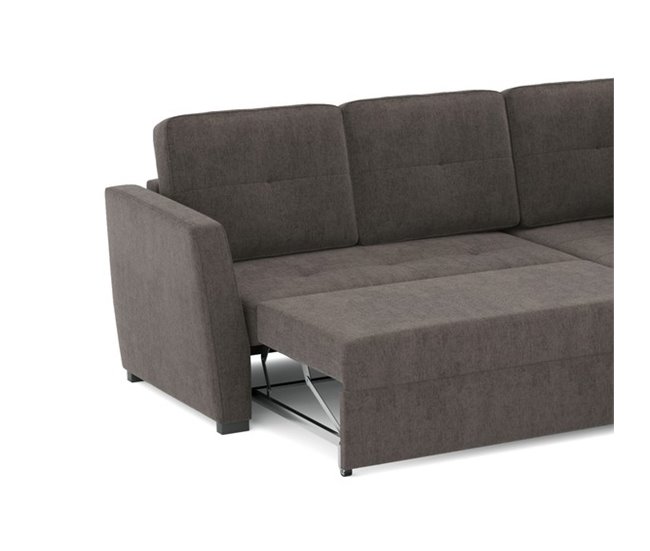 Sofá de canto com cama OSCAR II Castanho