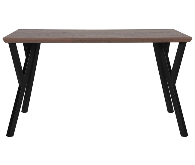 Beliani Mesa de jantar BRAVO 80x140 Castanho