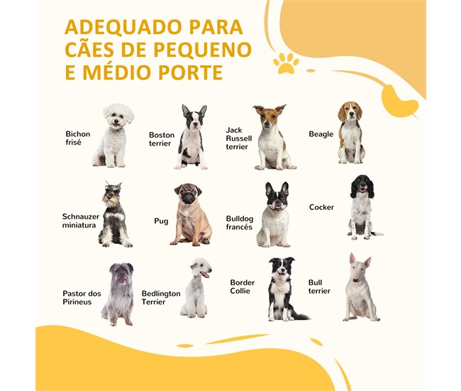 Barreira para Cães Madeira de Pinho e Aço PawHut Madeira