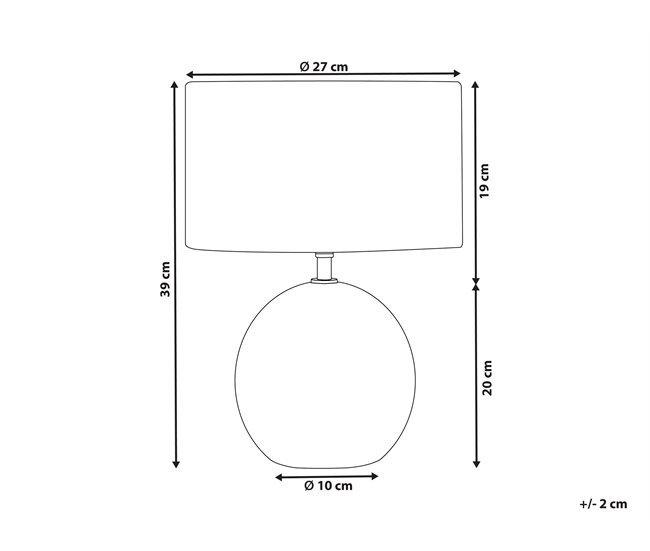 Beliani Candeeiro de mesa FONISSA Preto