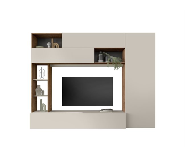 Compacto de tv vison e carvalho PRATIKO Vison