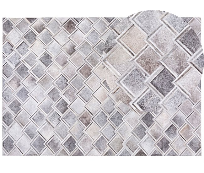 Beliani Pelos curtos AGACLI 160x230 Cinza Claro