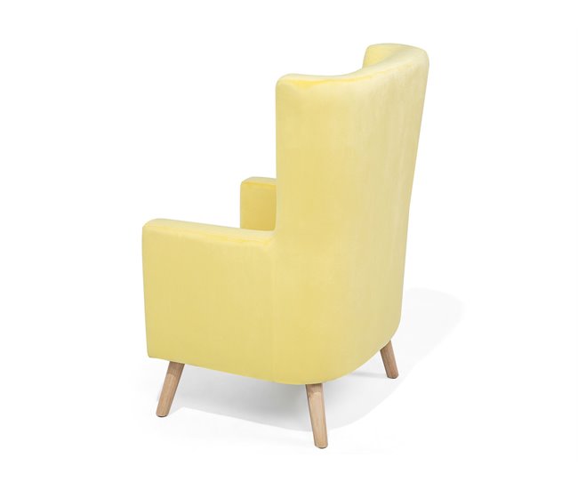 Beliani Poltrona com braços ONEIDA Amarelo